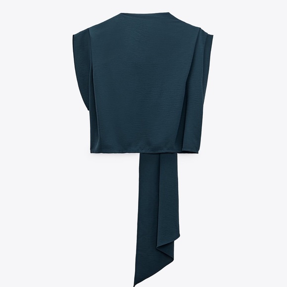Zara Draped Blouse Shirt main image 0